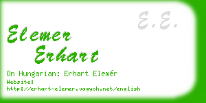 elemer erhart business card